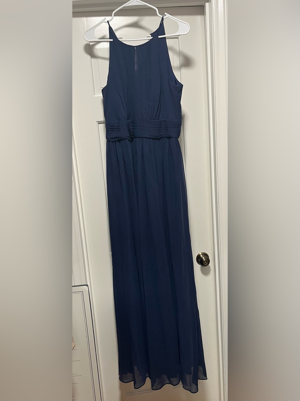 Navy Blue Sleeveless Maxi Dress